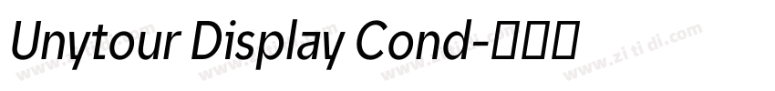 Unytour Display Cond字体转换 Unytour Display Cond字体转换